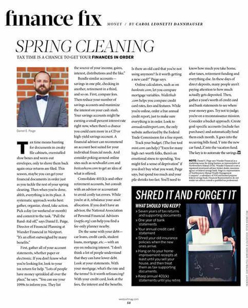 Finance Fix "Spring Cleaning" article thumbnail written by Daniel Paige