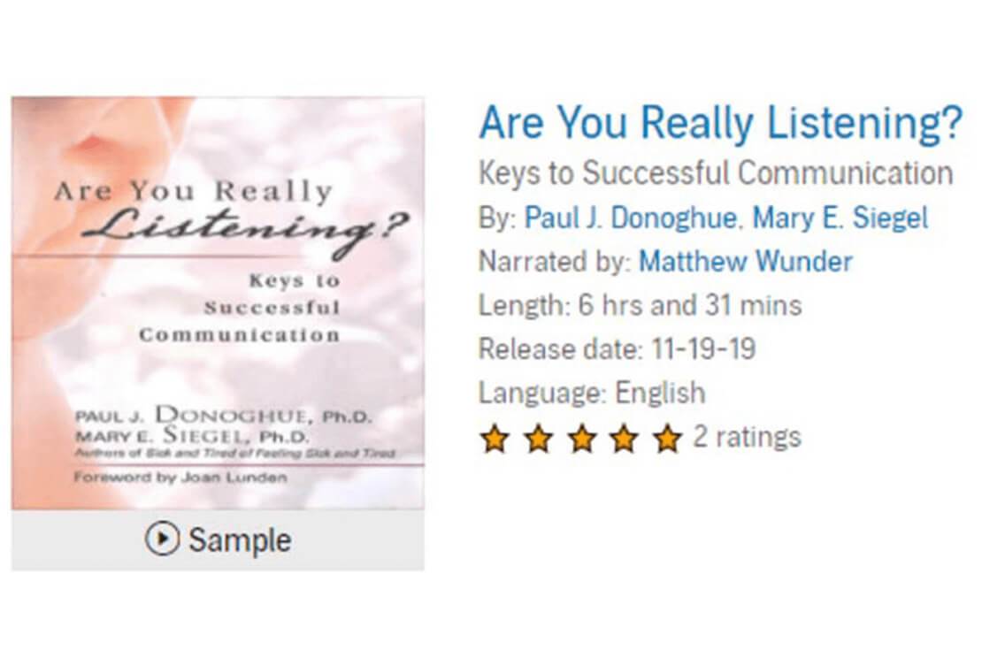 "Are You Really Listening?" audiobook image preview from audible.com